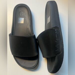 Lululemon Black Slide Sandals